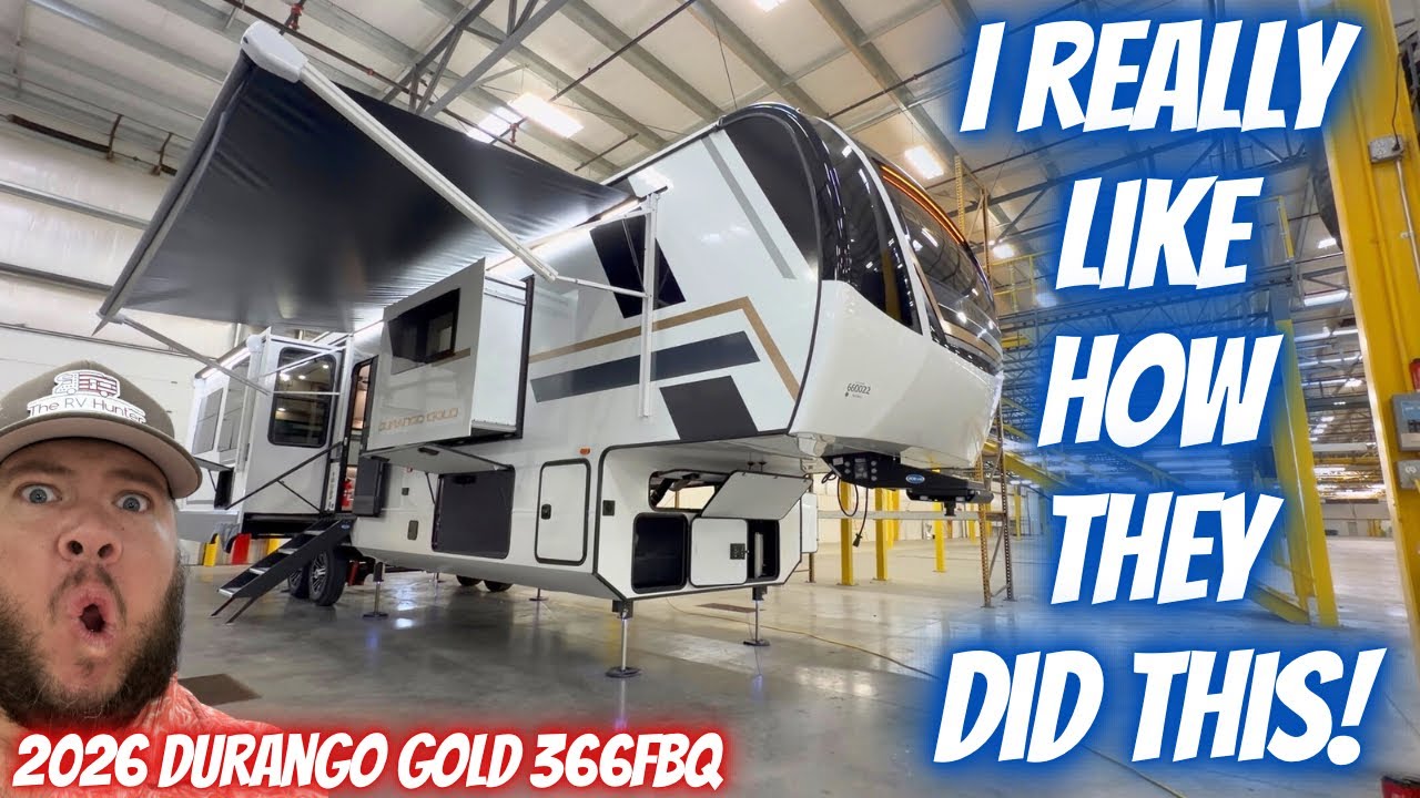 Durango Gold 366FBQ 2026 года выпуска | Пятиколесный прицеп с ванной комнатой в передней части са...