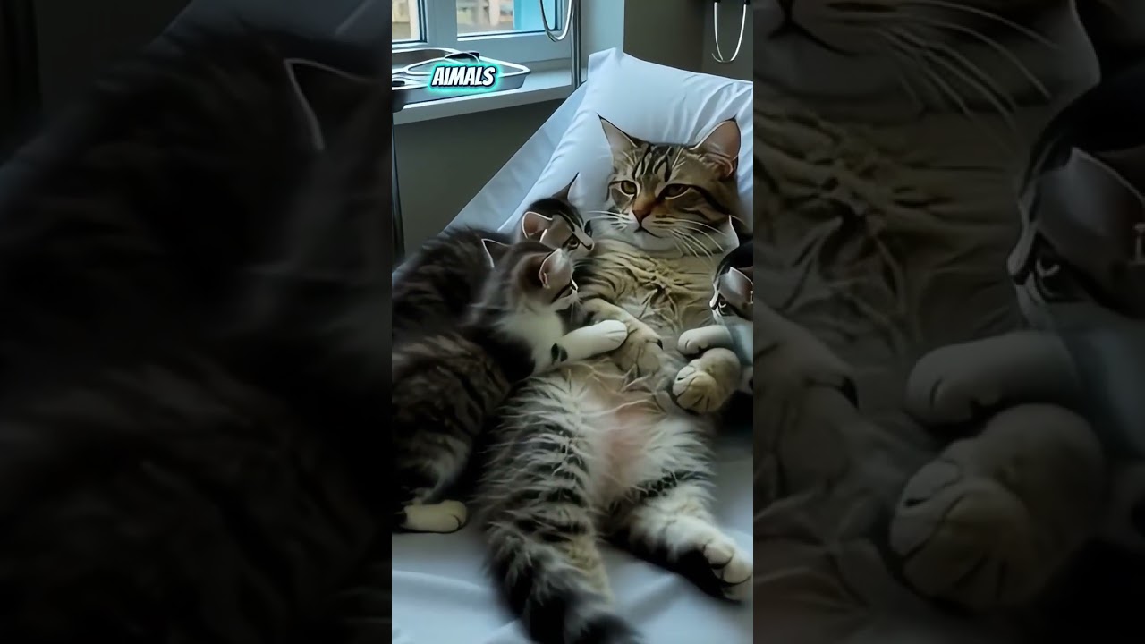The Most Touching Birthday A Sick Mom Cat and Her Babies #sickcat #catbirthday #mothercat #catfamily