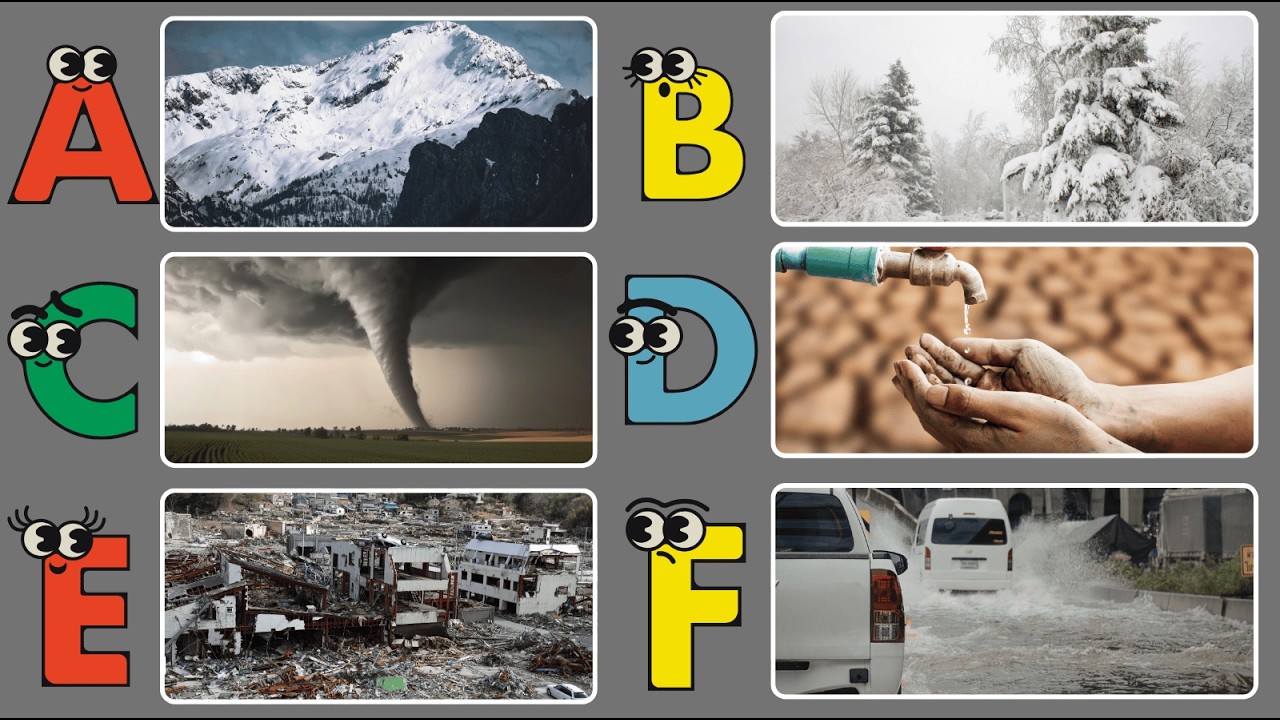 Алфавит стихийных бедствий от А до Я 🌪️🌋 | Изучаем алфавит с помощью экстремальных погодных явлен...