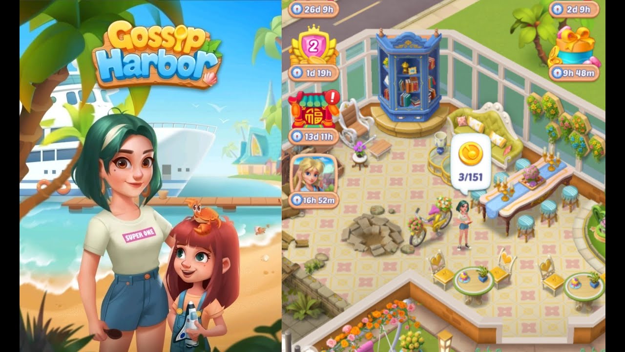 Gossip Harbor : Merge Game /🍰☕️ Day 40 Level 46-47 Part 40🥖🍞