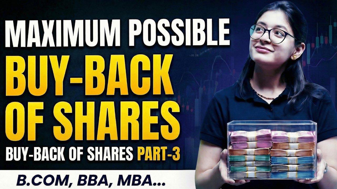 Maximum Possible Buy-Back Of Shares | Part 3 | Debt Equity Ratio Test | Resource Test |B.Com/BBA/MBA