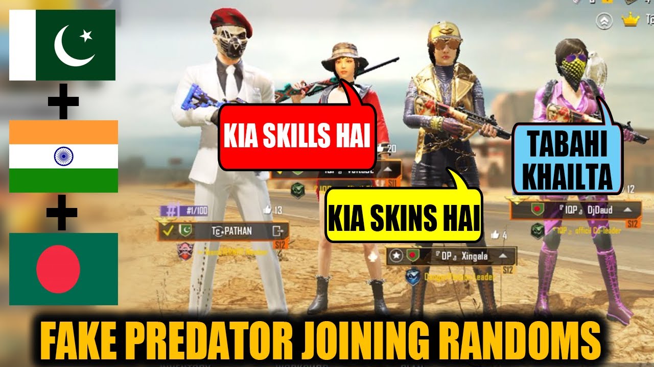 Joining Random Bangladeshi and Indian Squad and Impressing Them  - Predator PUBG