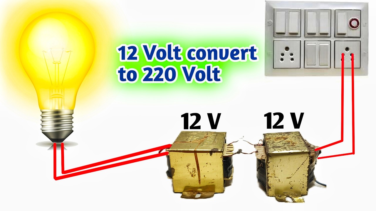 12V ट्रांसफार्मर से 200 वोल्ट कन्वर्ट ।😱 12V to 200V Ac current converted #transformers 