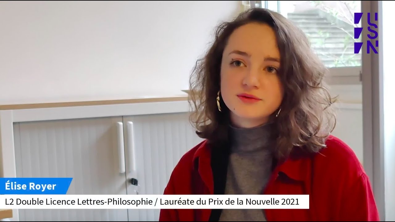 Élise Royer, étudiante en L2 Lettres-Philosophie et lauréate du Prix de la Nouvelle