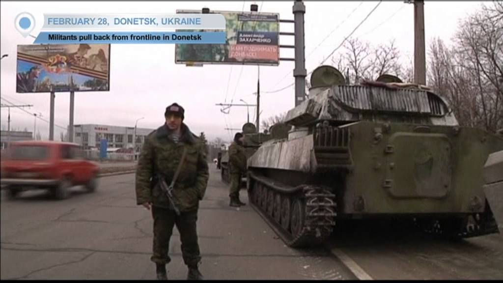 East Ukraine Withdrawal: Russian-backed militants pull back from frontline in Donetsk