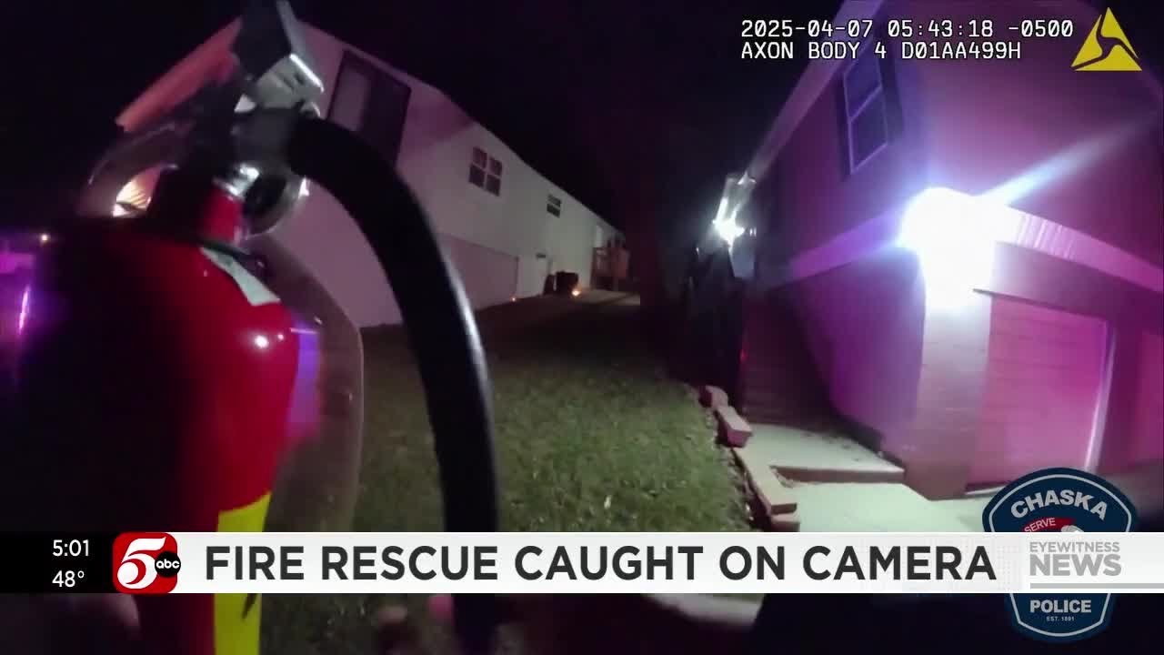 Caught on tape: Chaska police sergeant helps save 79-year-old woman from burning home