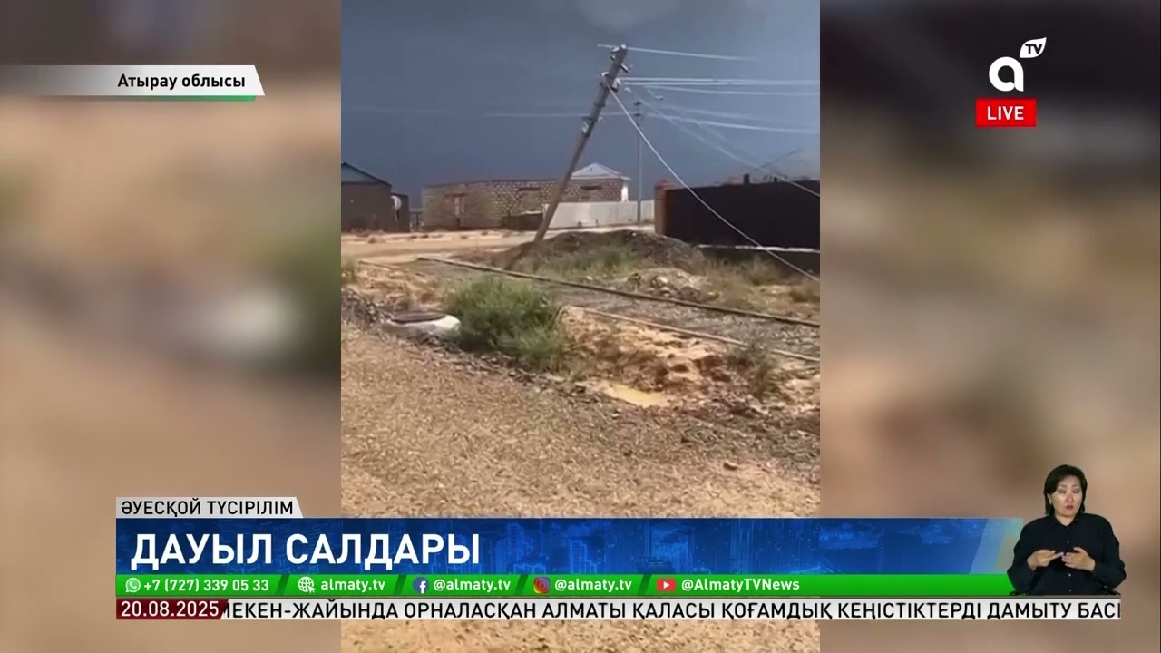 Атырау облысында дауыл соғып, бірнеше ғимарат бүлінді