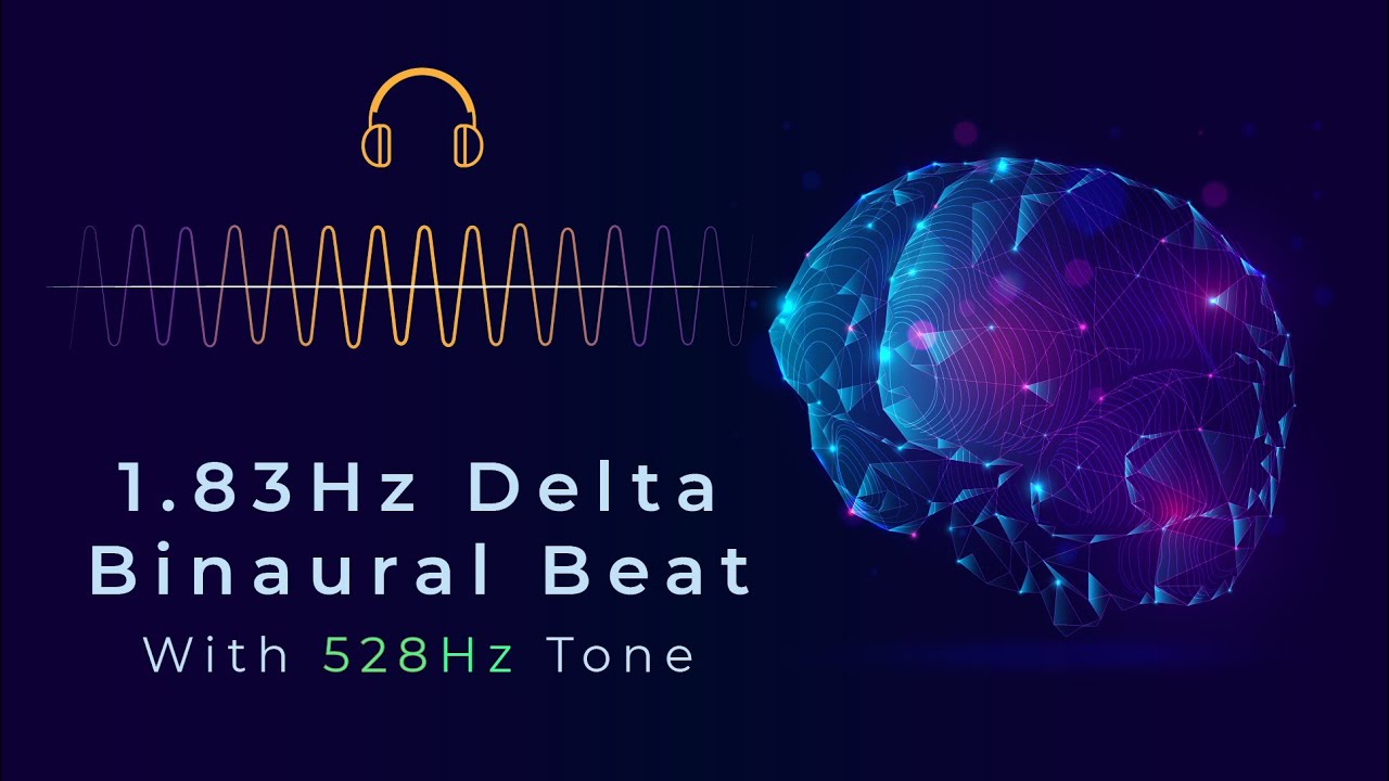 1.83 Hz Delta Binaural Beat + 528 Hz Frequency | Deep Healing, DNA Repair & Emotional Renewal