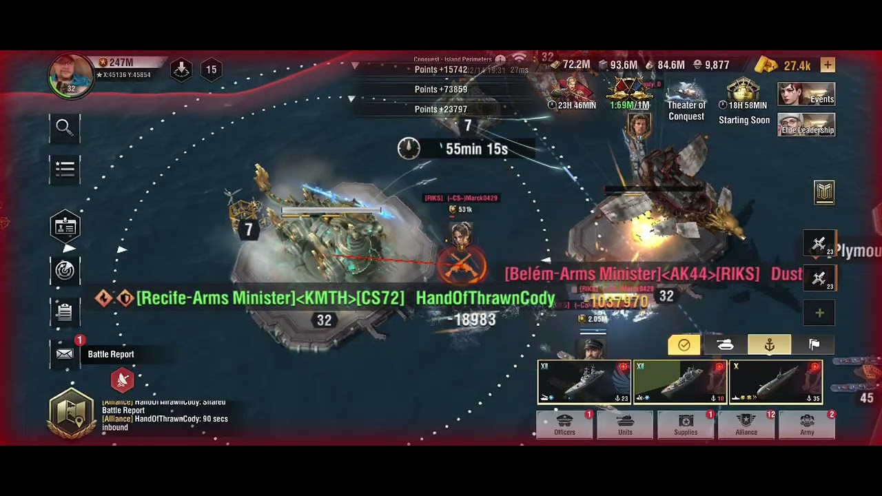 Aegean Battle. Soundtrack cuts out.