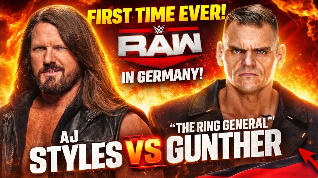 WWE Raw - AJ Styles vs Gunther (First Time Ever)