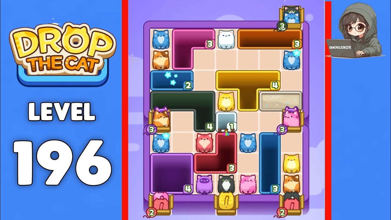 Drop The Cat level 196 solution 