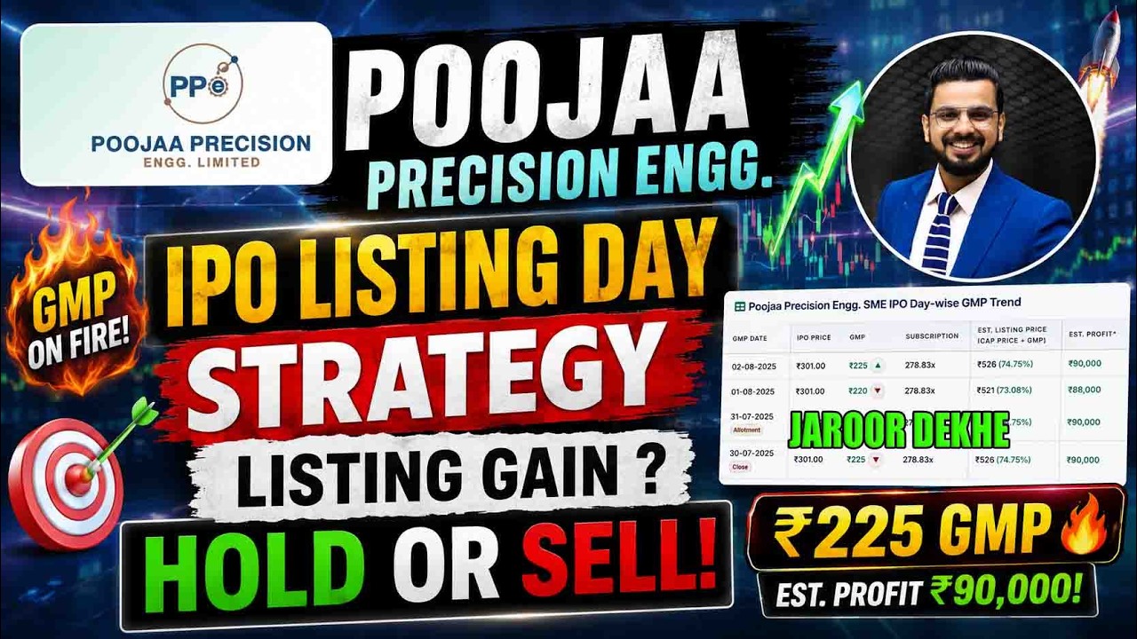 Poojaa Precision Engg. IPO Listing day Strategy: Listing Gain? HOLD or SELL!