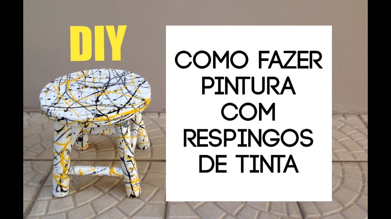 Como fazer pintura com respingos de tinta, estilo Pollock - DIY
