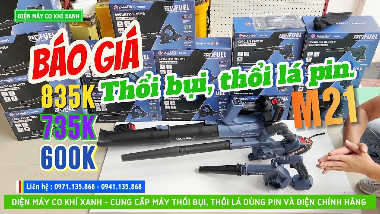 Báo Giá 3 Máy Thổi Bụi, Thổi Lá Pin Hãng YAMASU - Chân M21 Phổ Thông