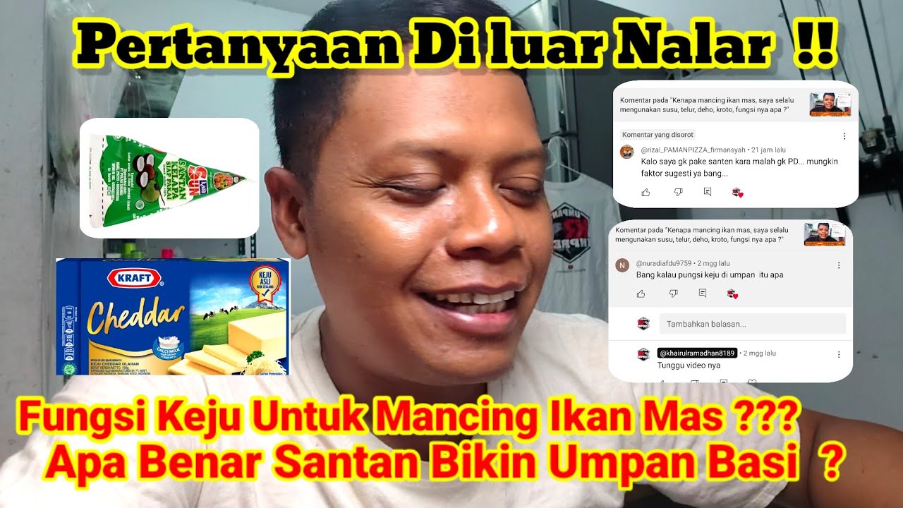 MANCING IKAN MAS || Fungsi keju untuk ikan induk , apa benar santan bisa bikin umpan basi ??? 