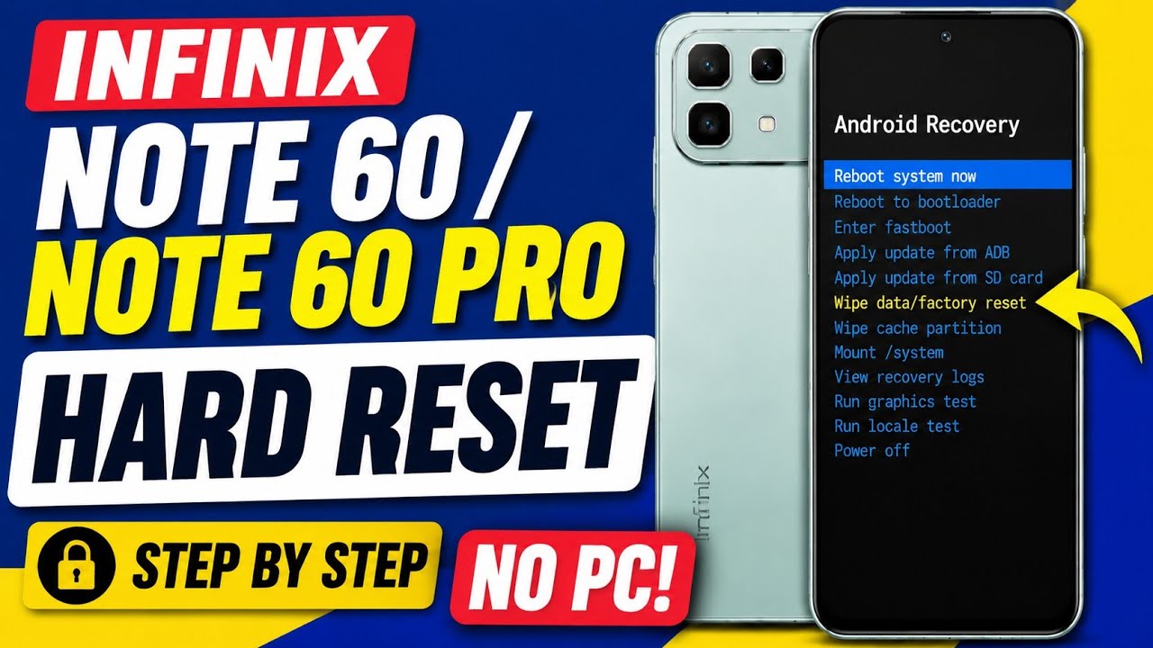 Сброс настроек Infinix Note 60 / 60 Pro до заводских (2026 г.) &ndash; ПК не требуется! Пошаговая инстр...