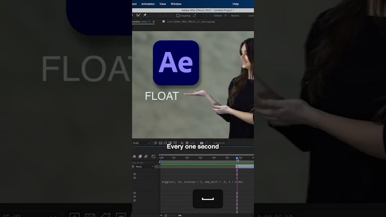 How to make Pop Up Objects Float in Adobe After Effects using the Wiggle Expression