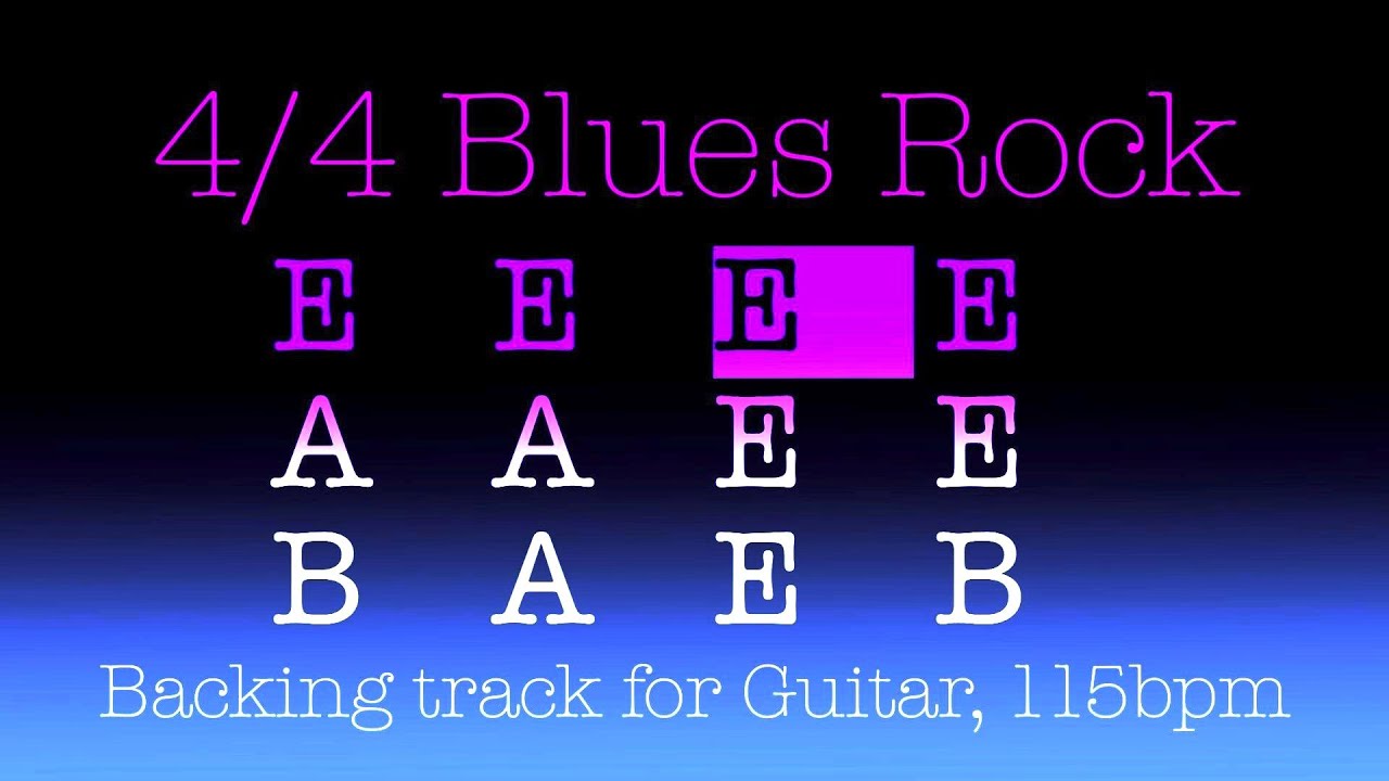 4/4 Blues Rock extra version, backing track for Guitar in E, 115bpm. Play along and enjoy!