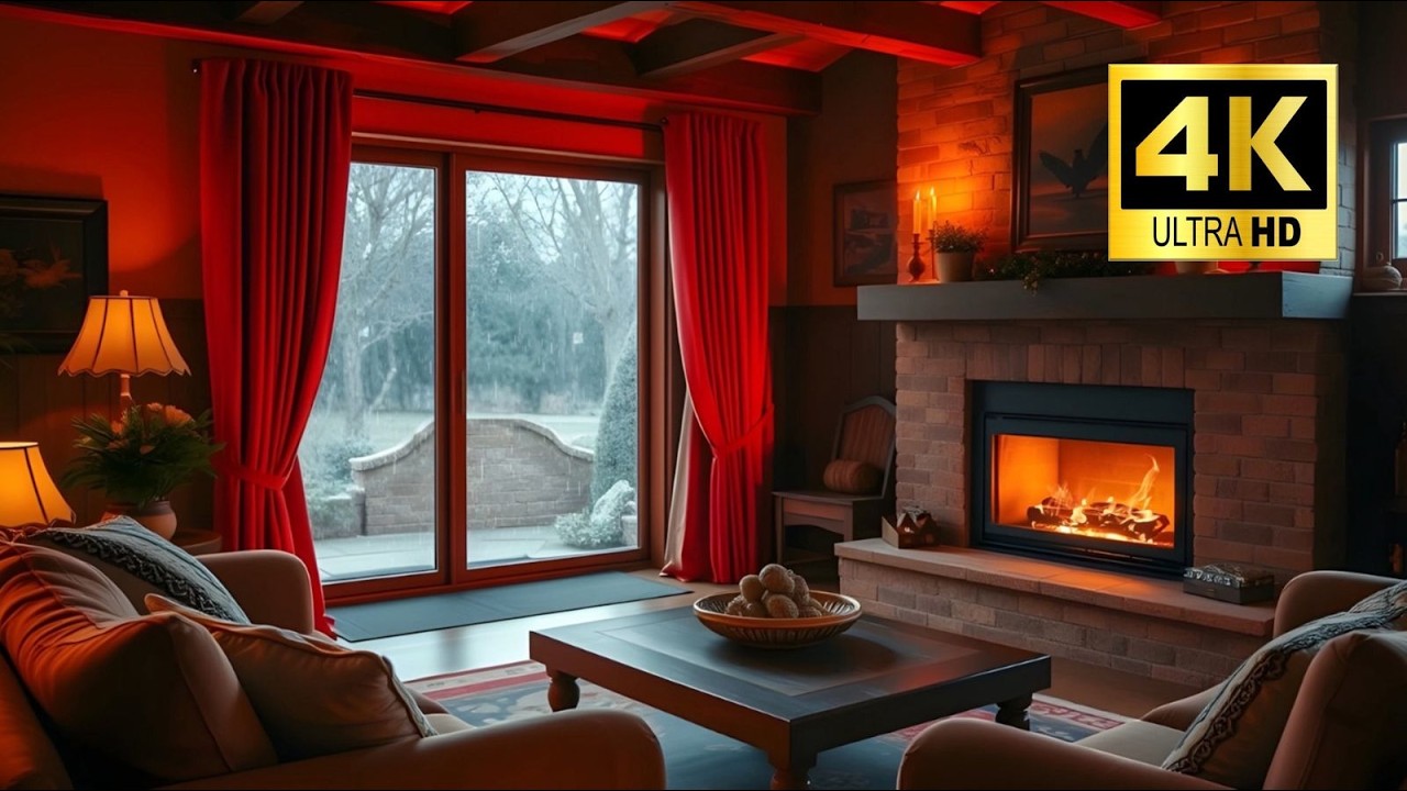 🔥Cozy Fireplace Piano | Calm Evening Music for Sleep, Focus & Relax 🌙
