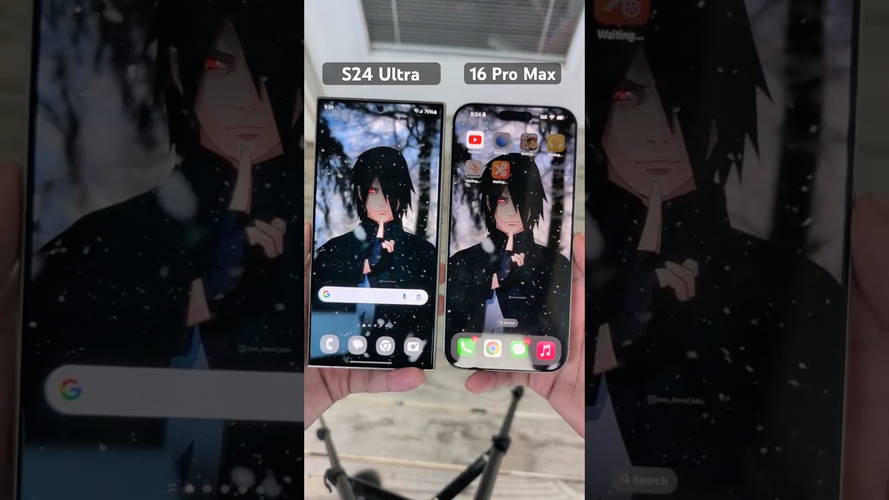 IPhone 16 Pro Max VS S24 Ultra - Max Manual Brightness & Display Design!