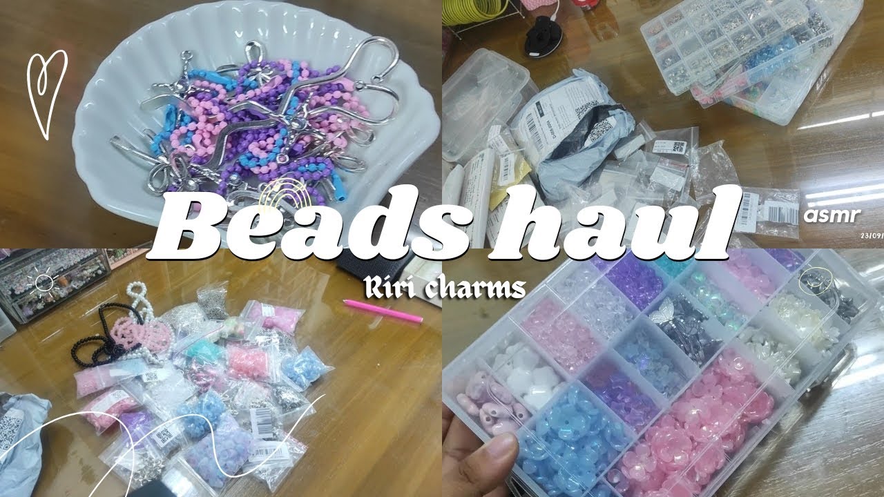 HUGE BEADS HAUL 🫐💕 + organizing beads !! | Riri charms