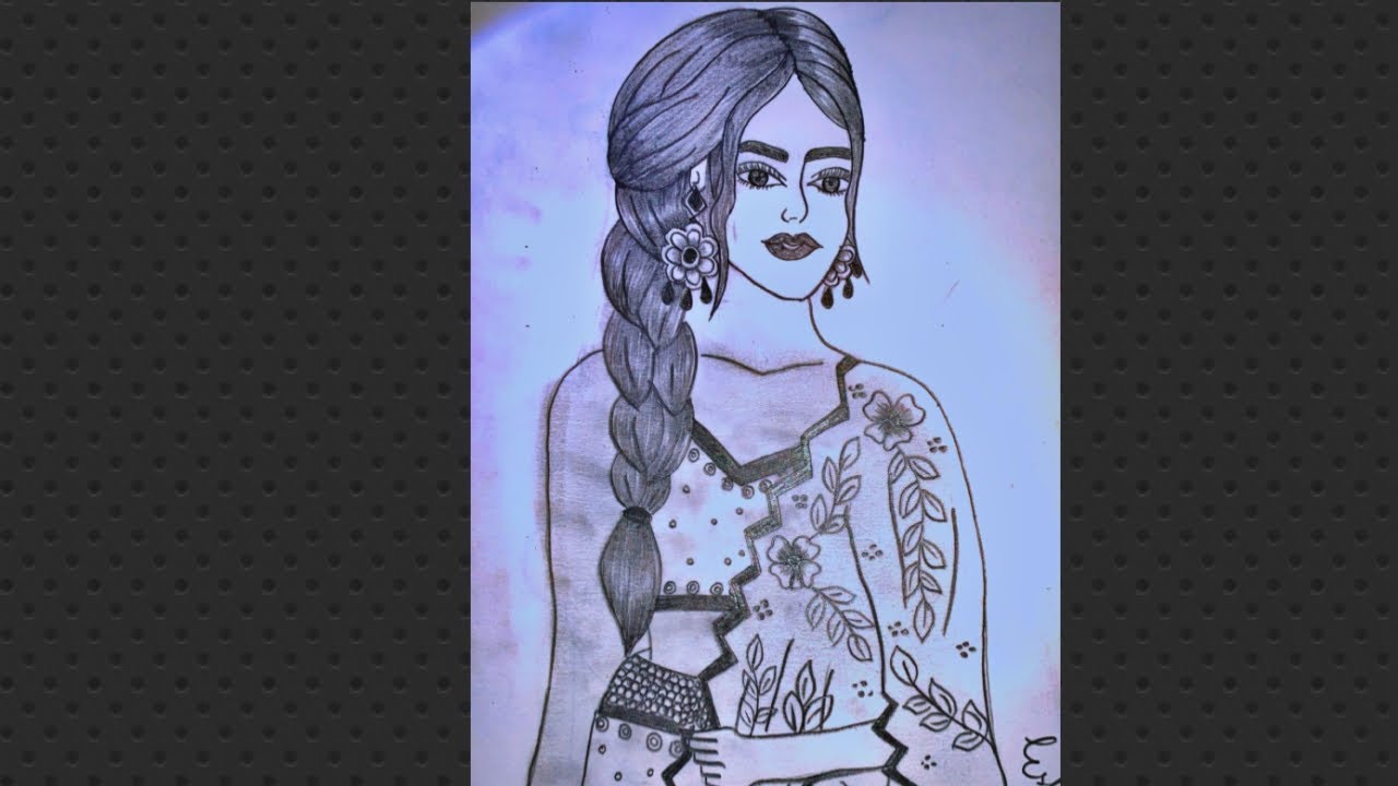How to draw a recipient bride girl sketch 💕...draw a bride Girl sketch step by step ❤️..