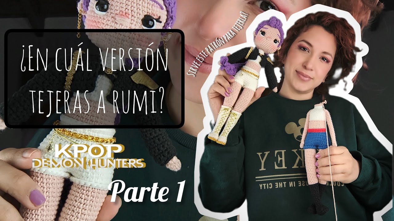 RUMI AMIGURUMI. LAS GUERRERAS DEL k-POP A CROCHET. DOLL DE 32 CM. (PARTE 1) CUERPO BASE
