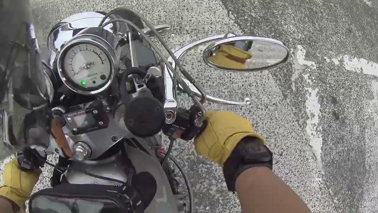 SRX600 4型(セル無し)をキック始動で高速テスト走行