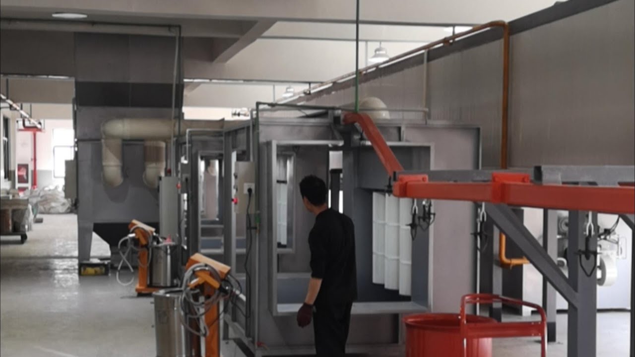 Electrostatic Manual Powder Coating Line Small Powder Coating System for Painting Complex Workpieces