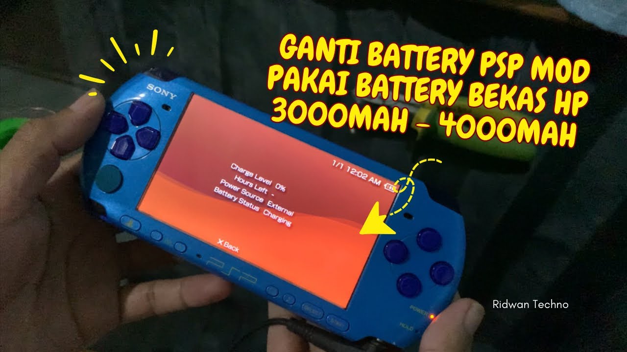 Battery Mod untuk PSP pakai battery hp apakah tahan lama