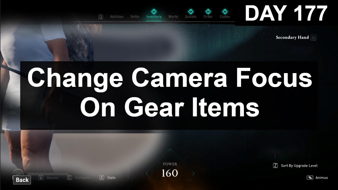 Day 177 Project Rance — Change Camera Focus On Gear Items [Inventory System]