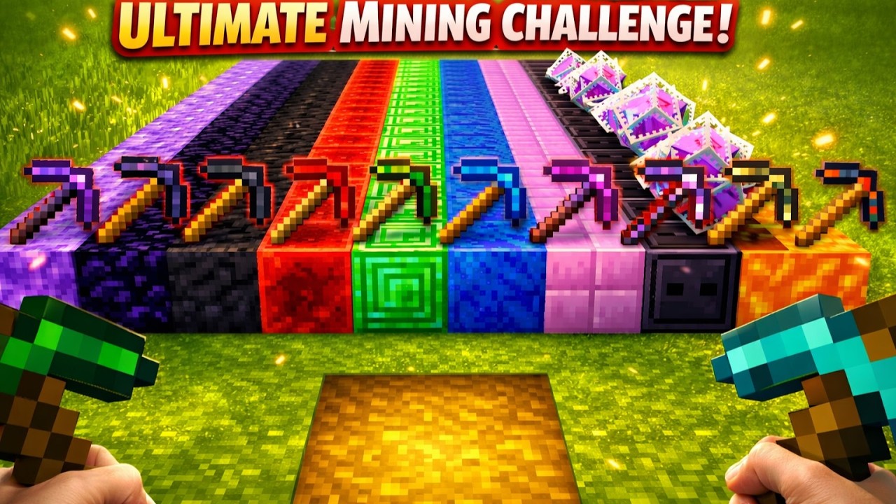 I ADDED NEW PICKAXES TO VANILLA MINECRAFT | SPEED TEST!