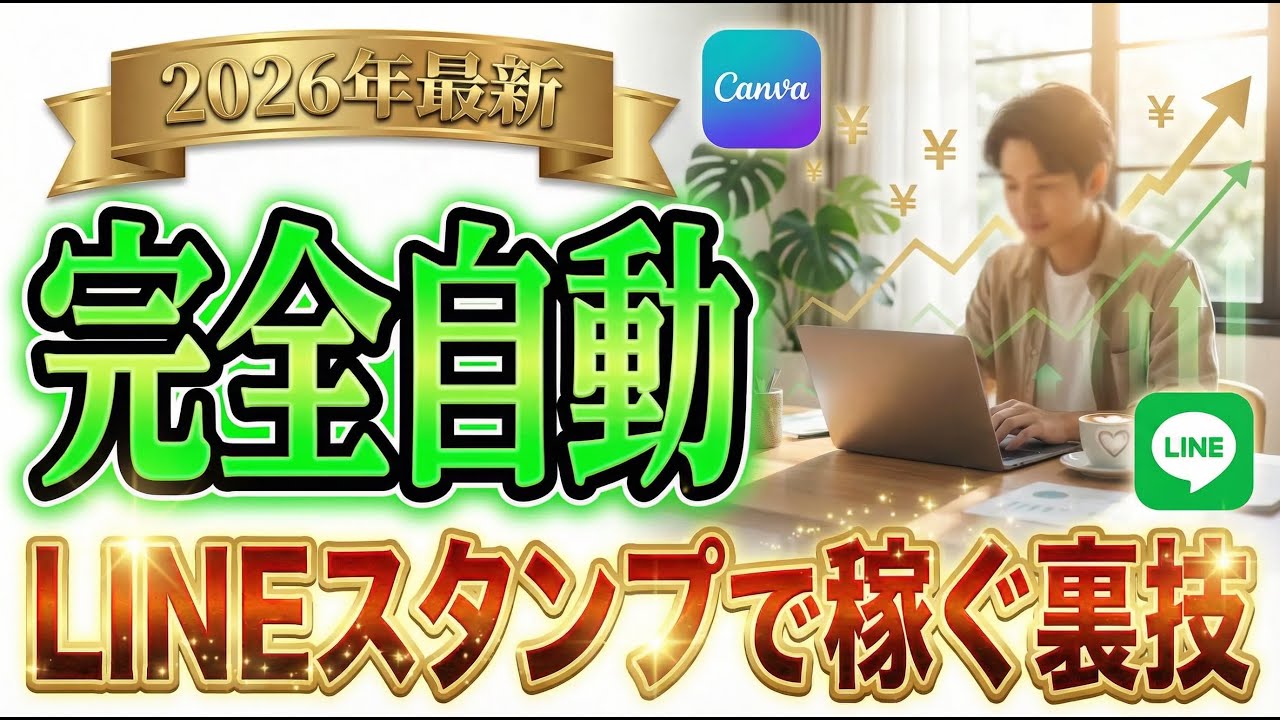 【2026年最新版】完全自動でLINEスタンプを作って副業収益化｜Gemini×Canva×キャラ固定で量産する最強の方法