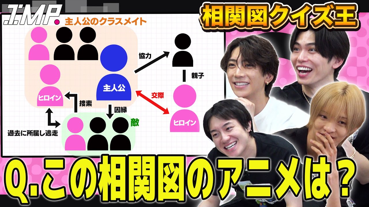 【相関図クイズ】影山の回答で爆笑⁉︎奏がミラクル⁉︎相関図だけで作品名を当てられるか!? 