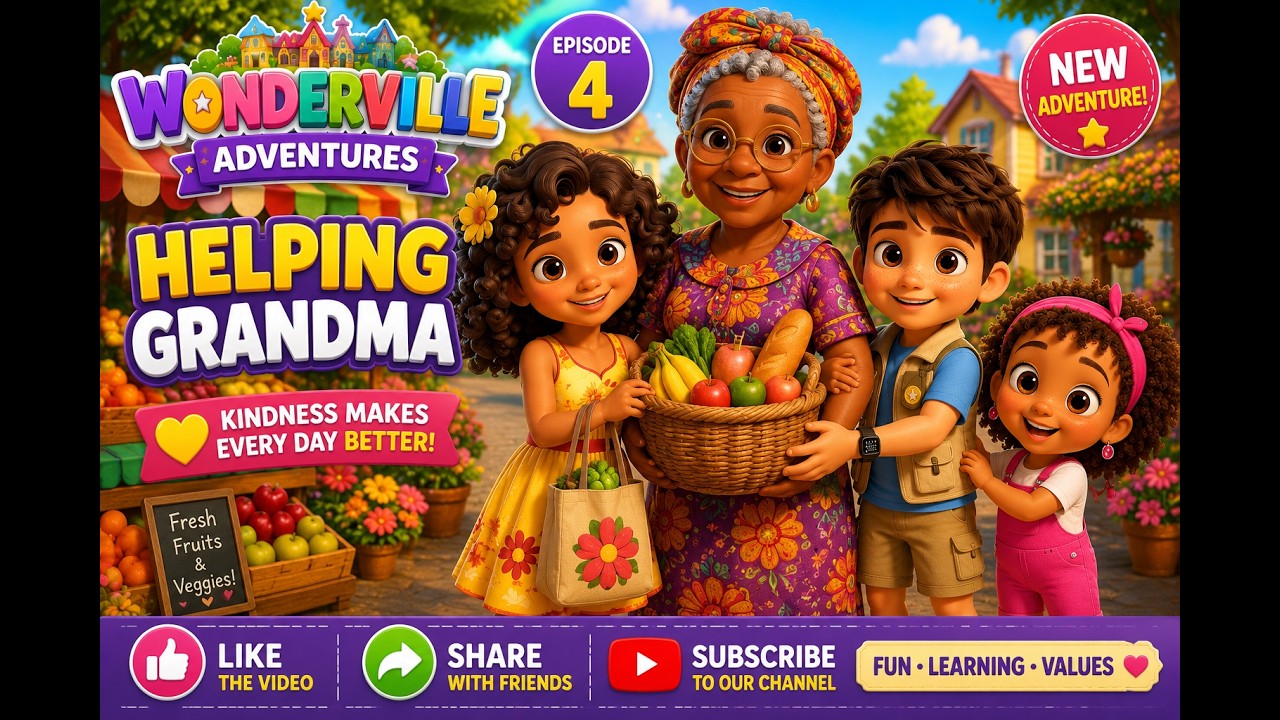 ❤️ Helping Grandma | Wonderville Adventures Episode 4 | 3D Animated Kids Story