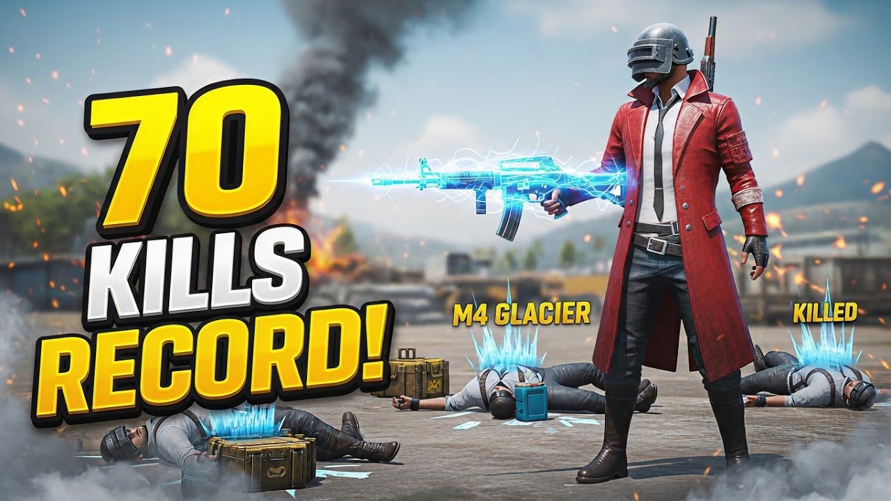 PUBG WORLD RECORD? 🤯 70 KILLS in 19 MINUTES! 🐔 Glacier Weapon | Full Match Highlights 😱