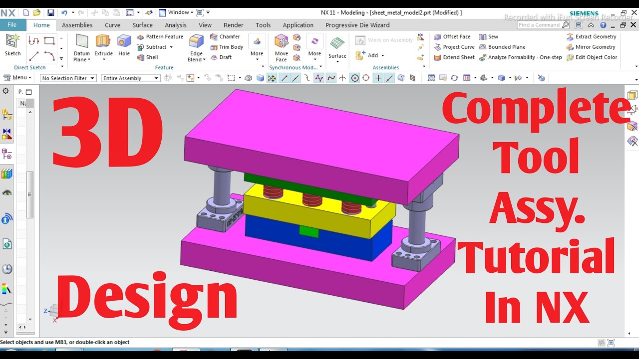 How to design press tool | Press tool Kaise Design Kare | #3d | #design | #ug | #nx |