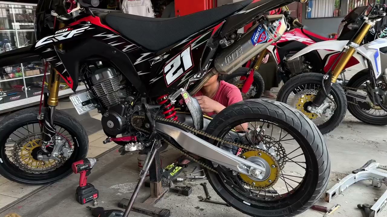 PASANG SWING ARM BUILD UP GORDON PNP CRF 150L SANGAT MUDAH DAN MAXIMAL