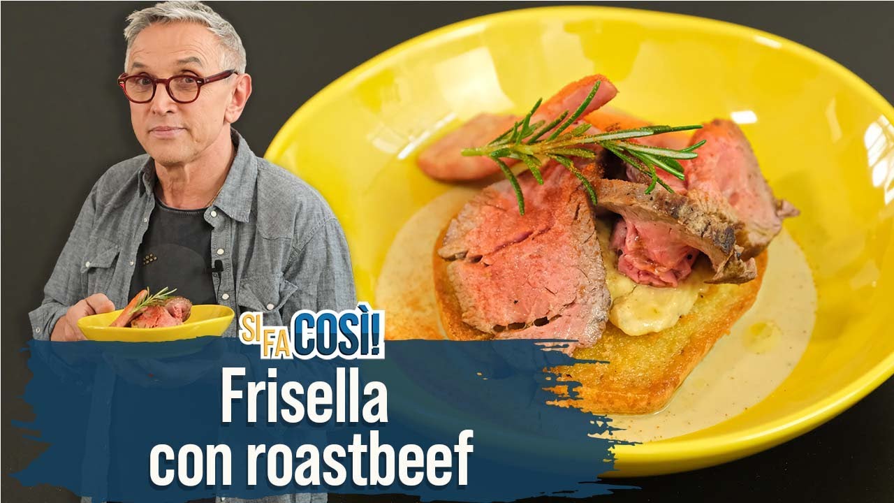 Frisella con roastbeef al profumo di mortadella e crema di ceci - Si fa così | Chef BRUNO BARBIERI