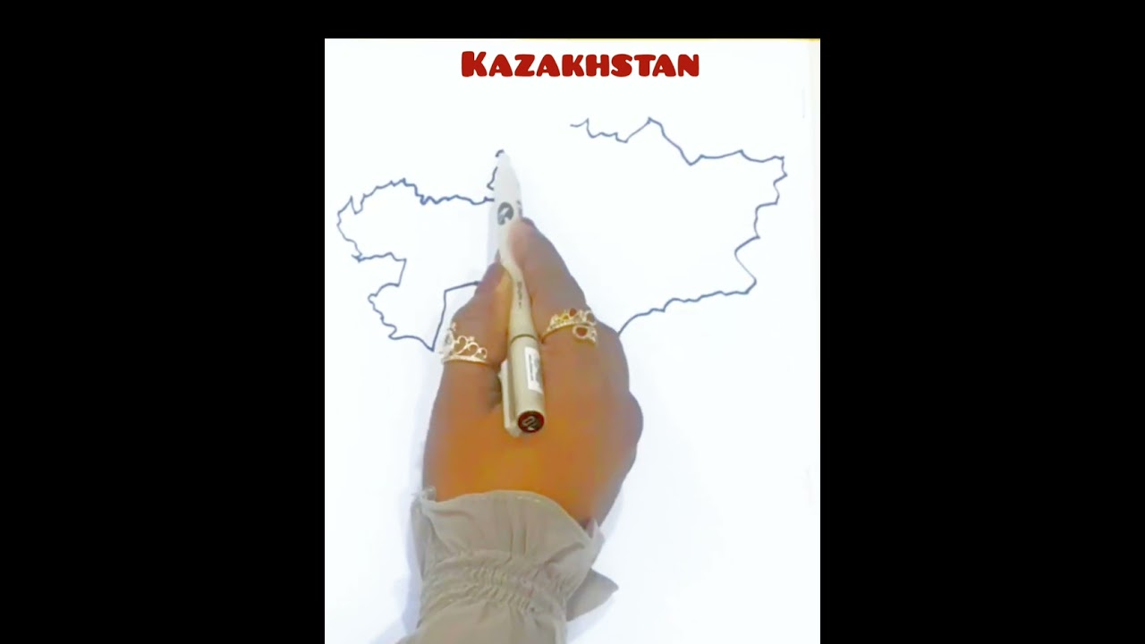 Қазақстан картасын кезең-кезеңімен қалай салуға болады##How to draw map of kazakhstan step by step #