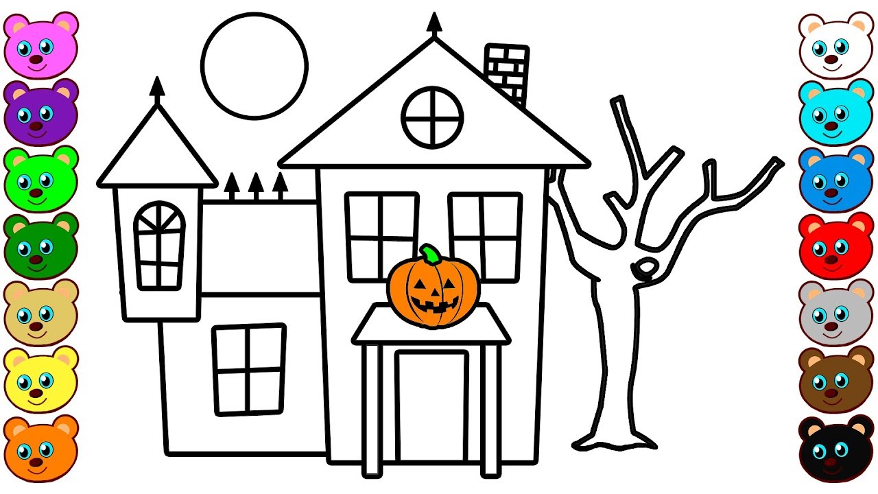 Halloween House - Coloring Pages for Toddlers
