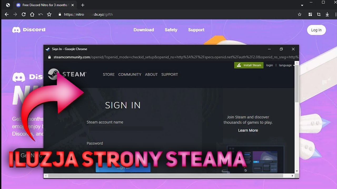 Oszustwo na darmowe Discord Nitro kradnie konta Steam
