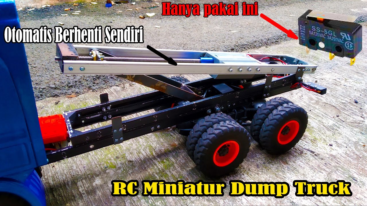 Dump Truk pasang Hidrolik Bak Otomatis Berhenti dump truck Rc Jungkit