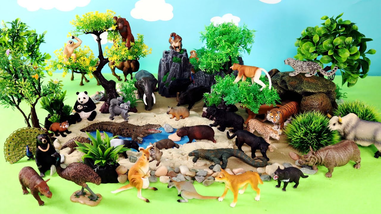 Asian and Australian Animal Figurines - Safari Diorama