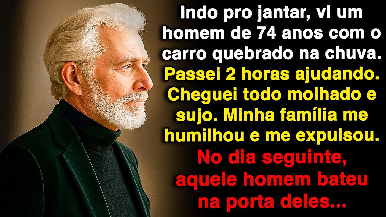 Cheguei tarde no jantar na casa da minha filha rica, ajudei alguém na rua. Mas depois...
