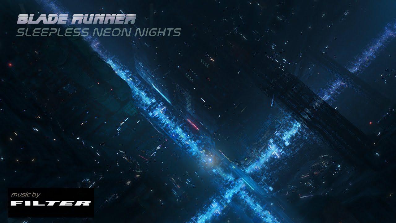 Blade Runner | SLEEPLESS NEON NIGHTS | DARK AMBIENT music for Work, Study & Relaxation - 8 Hours