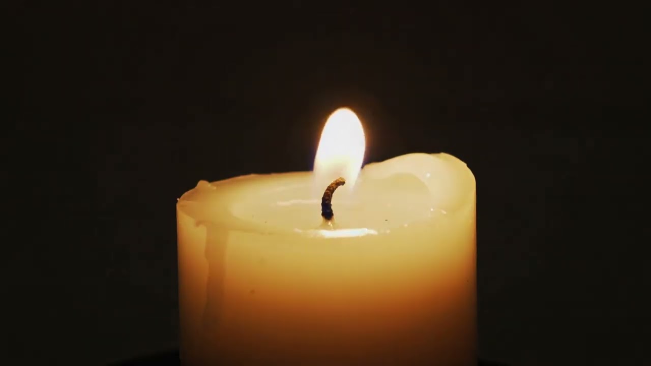 Relaxing Candle Light 🕯️ Dark Screen Ambience for Sleep & Meditation | Focus 4K