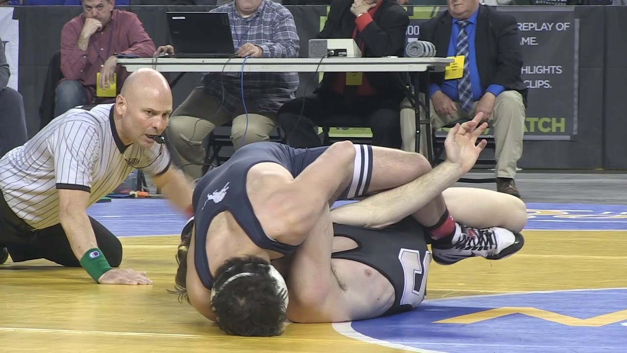 Robert Garcia of Pope John wins 152 pound state wrestling title