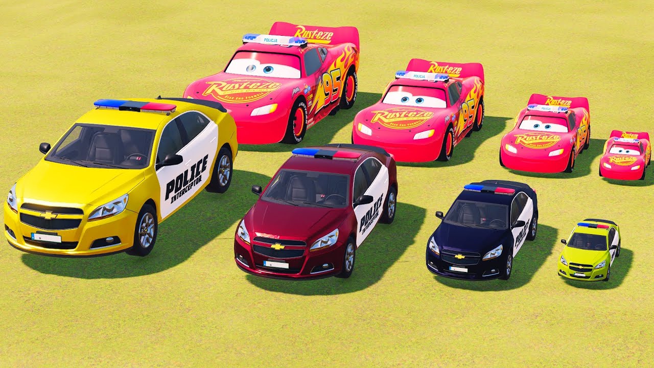 TRANSPORTING POLICE CARS, AMBULANCE, FIRE TRUCK, COLORFUL CARS WITH TRUCK -FARMING SIMULATOR 22! #7