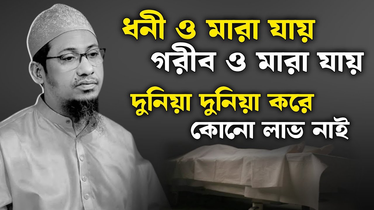 ধনী ও মা*রা যায় গরীব ও মা*রা যায়। দুনিয়া দুনিয়া করে কোনো লাভ নাই।আনিসুর রহমান আশরাফী। Ashrafi Waz 